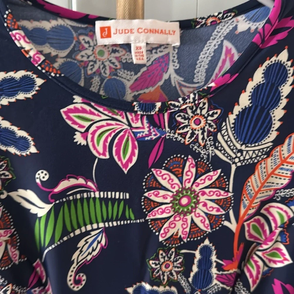 Jude Connally Brynn Fit & Flare Dress, Navy Floral, Sz XS - Picture 3 of 5